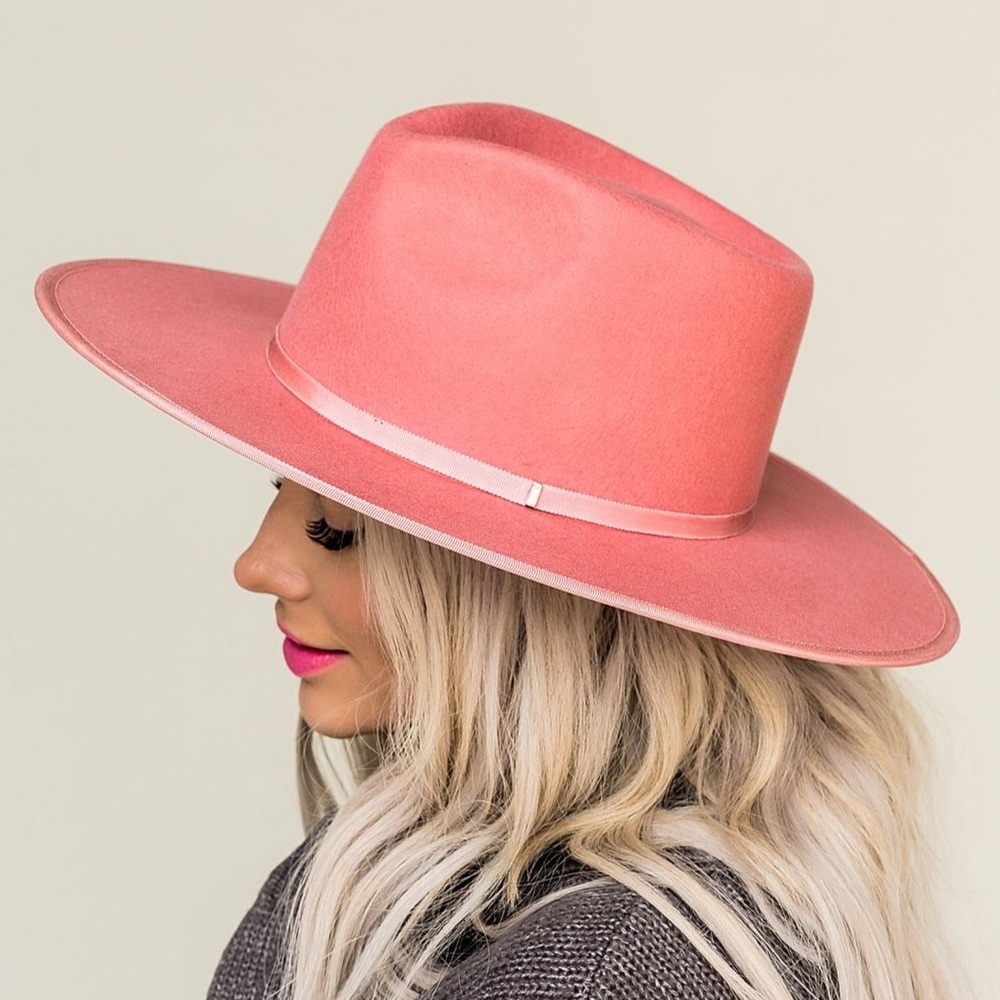 Wool rancher hat in bubblegum